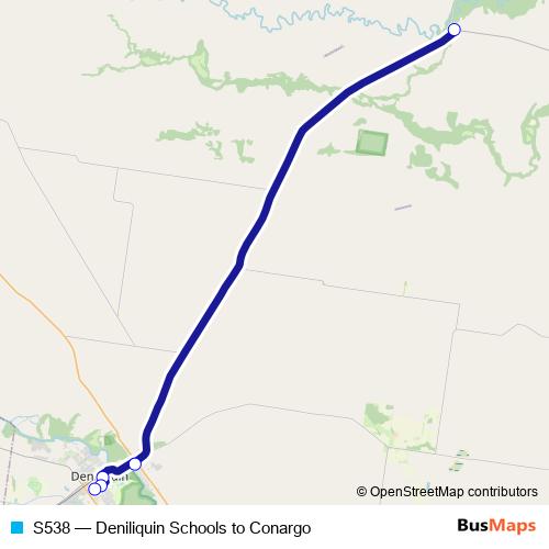 S538 bus Line Map