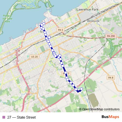 27 bus Line Map
