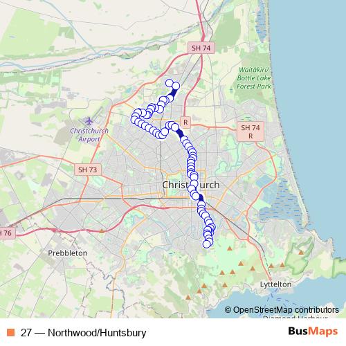 27 bus Line Map
