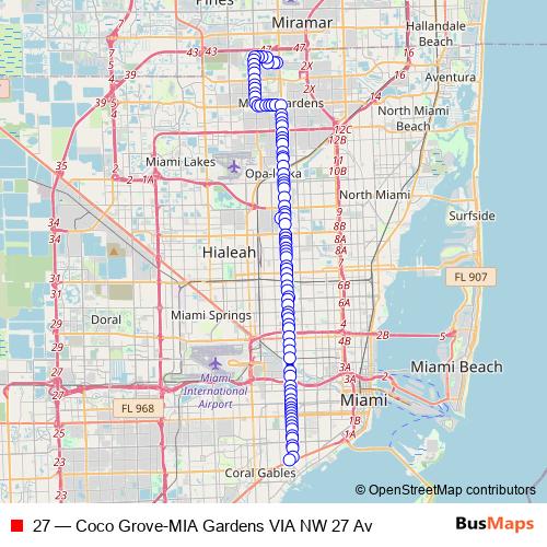 27 bus Line Map