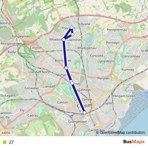 27 bus Line Map