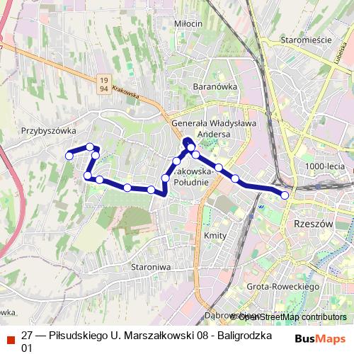 27 bus Line Map