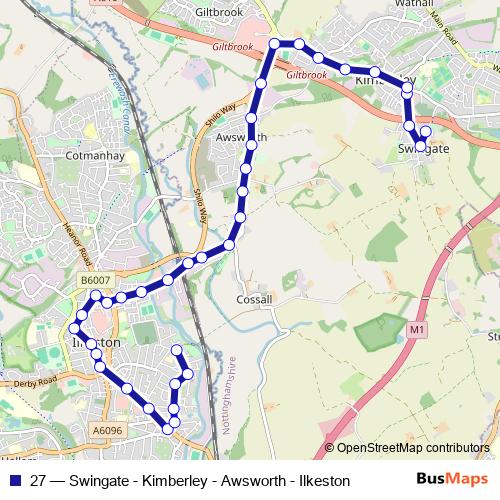 27 bus Line Map