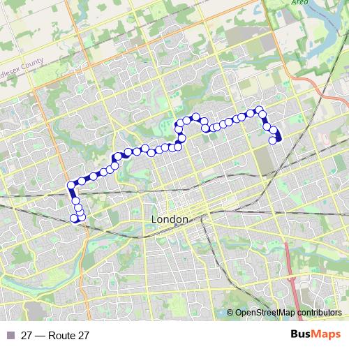27 bus Line Map