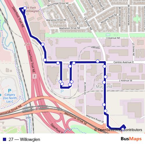 27 bus Line Map