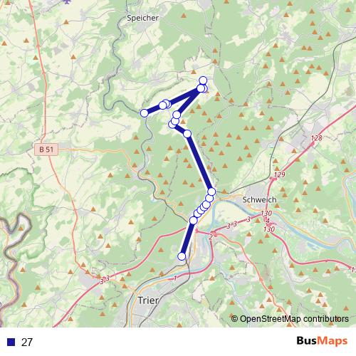 27 bus Line Map
