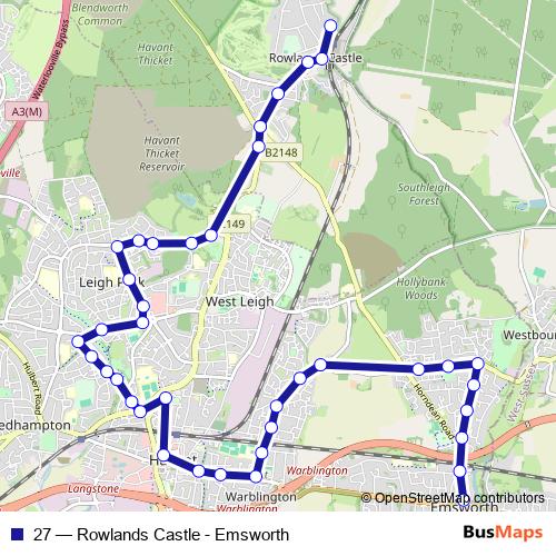 27 bus Line Map