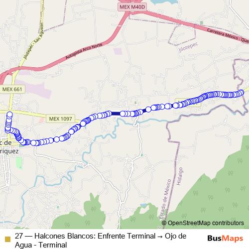 27 bus Line Map