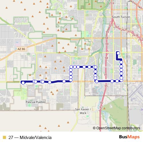 27 bus Line Map