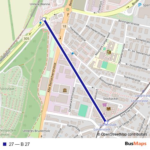 27 bus Line Map