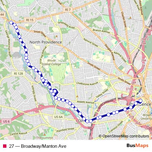 27 bus Line Map