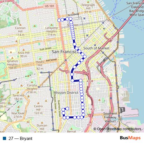 27 bus Line Map