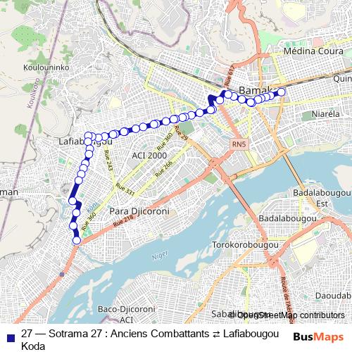 27 bus Line Map