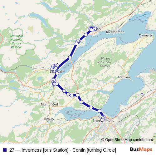27 bus Line Map