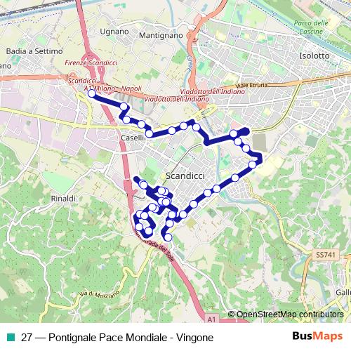 27 bus Line Map