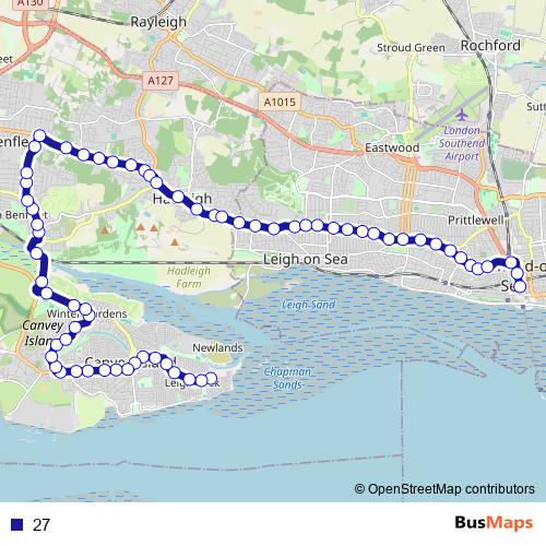 27 bus Line Map
