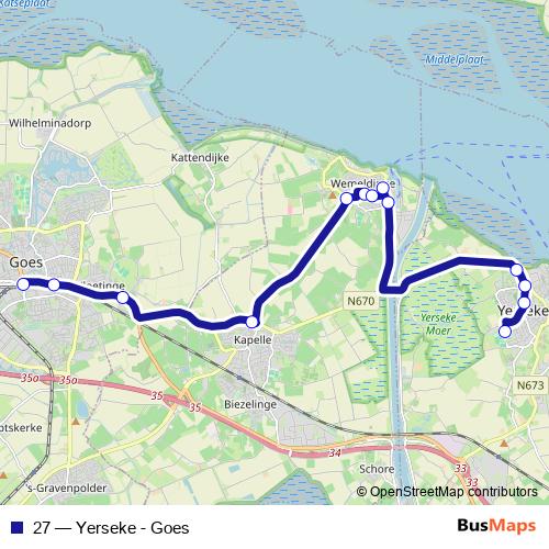 27 bus Line Map