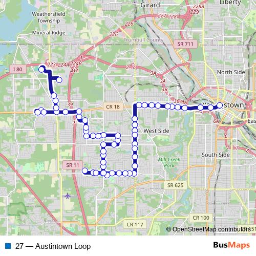 27 bus Line Map
