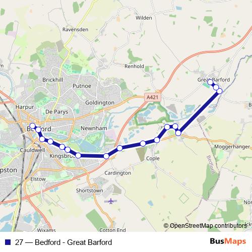 27 bus Line Map