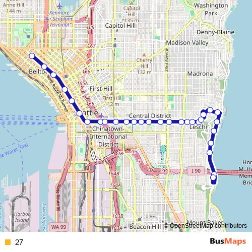 27 bus Line Map