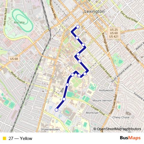 27 bus Line Map