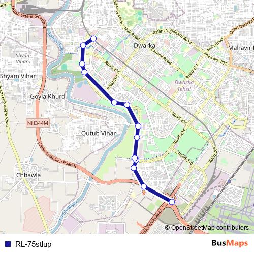 RL-75stlup bus Line Map