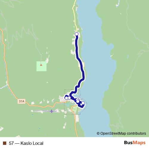 57 bus Line Map