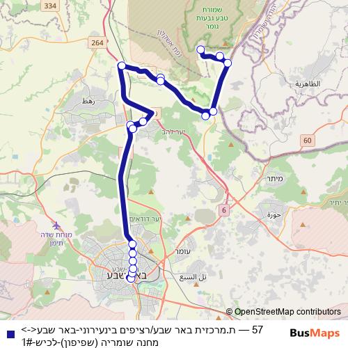 57 bus Line Map