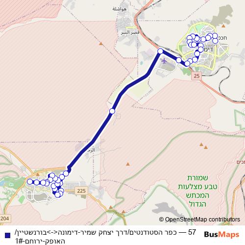 57 bus Line Map