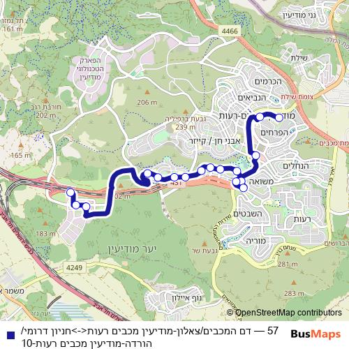 57 bus Line Map