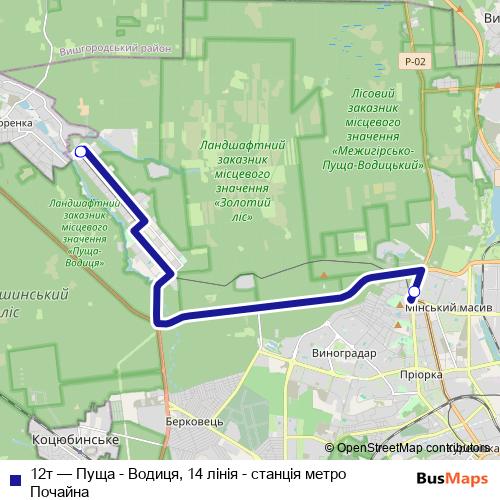 12т bus Line Map