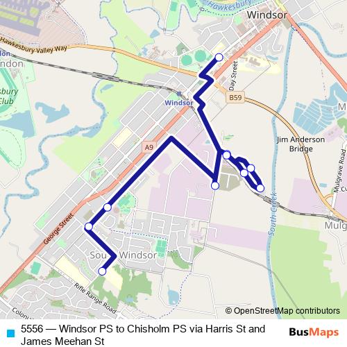 5556 bus Line Map