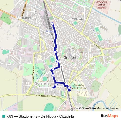 g83 bus Line Map