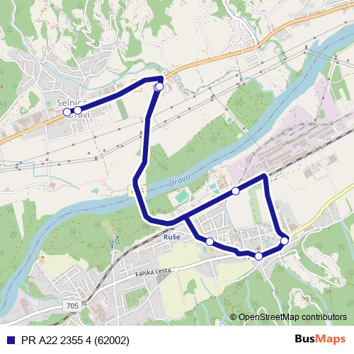 PR A22 2355 4 (62002) bus Line Map