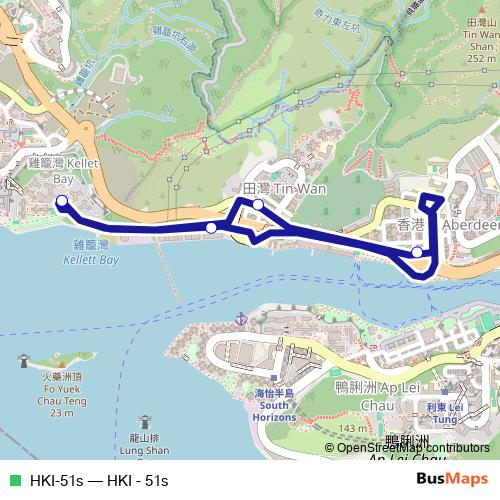 HKI-51s bus Line Map