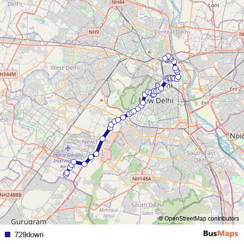 729down bus Line Map