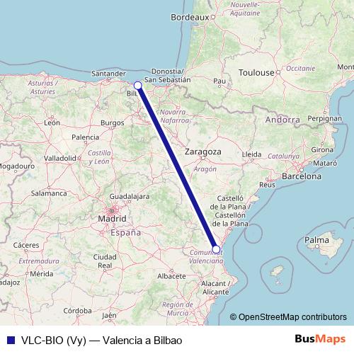 VLC-BIO (Vy) air Line Map