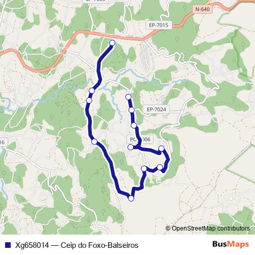 Xg658014 bus Line Map