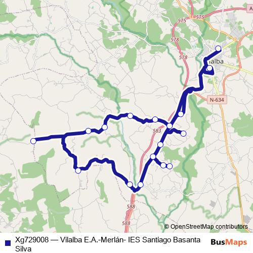 Xg729008 bus Line Map
