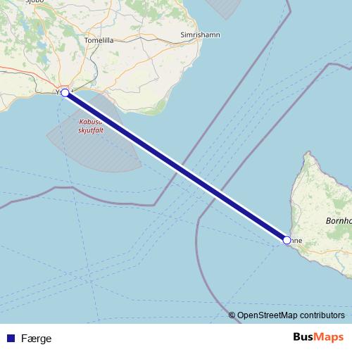 Færge ferry Line Map