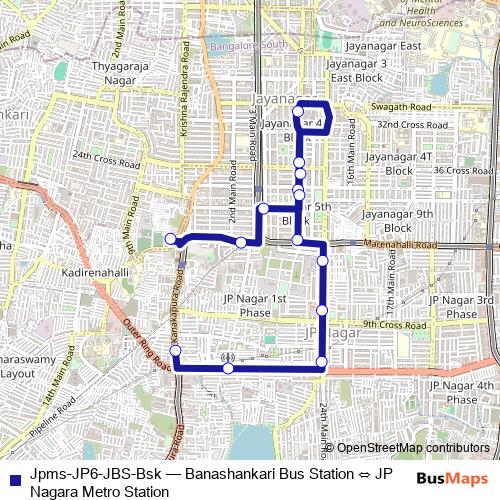 Jpms-JP6-JBS-Bsk bus Line Map