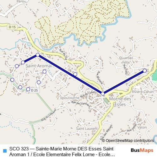 SCO 323 bus Line Map