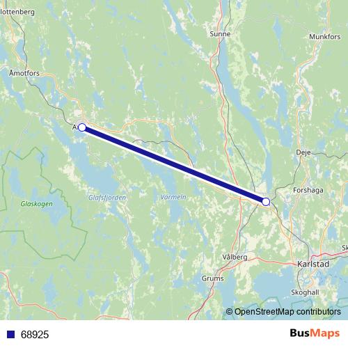68925 bus Line Map