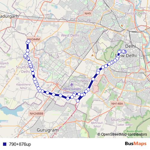 790+876up bus Line Map