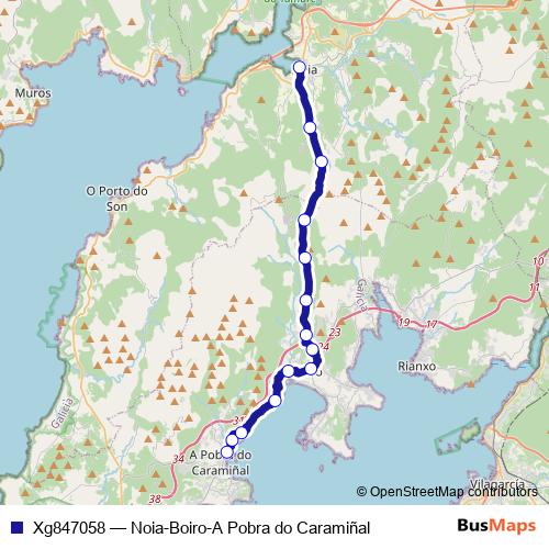 Xg847058 bus Line Map