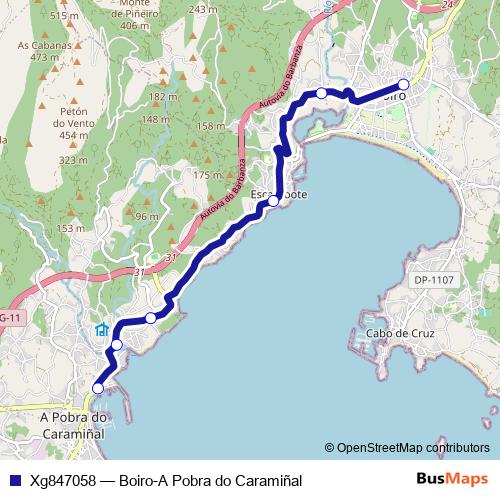 Xg847058 bus Line Map