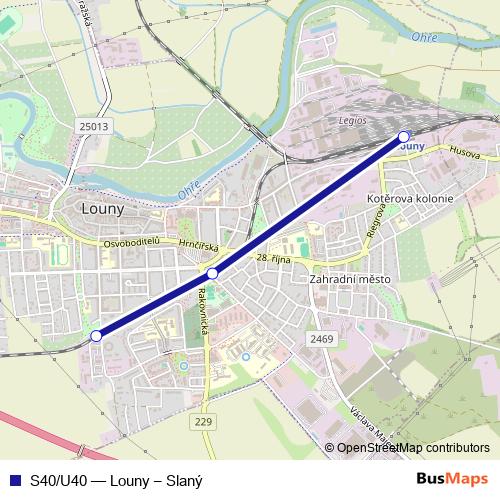 S40/U40 rail Line Map