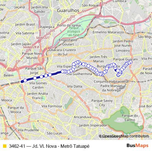 3462-41 bus Line Map