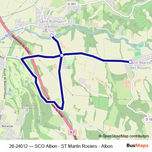 26-24012 bus Line Map