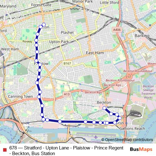 678 bus Line Map